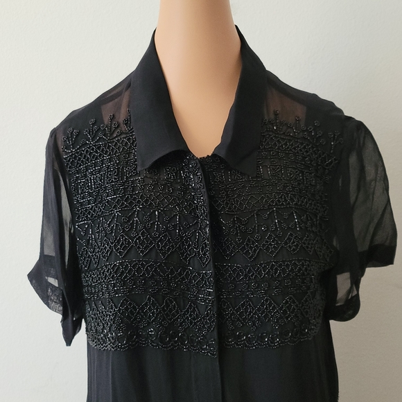 T Rose 2 Pc Beaded Dress/ Jacket Set Size Medium - Picture 2 of 11